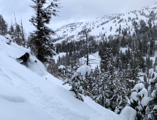 Mark Durgin digs in at Grand Targhee.