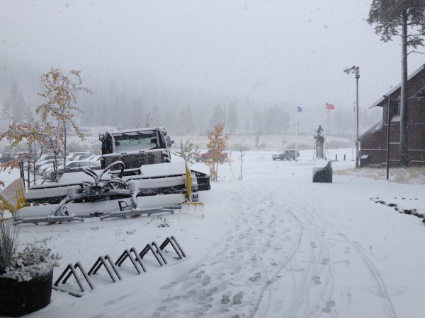 New snow at Boreal on Saturday.