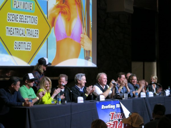 Hot Dog cast members answer questions from the audience at the 30th anniversary party.