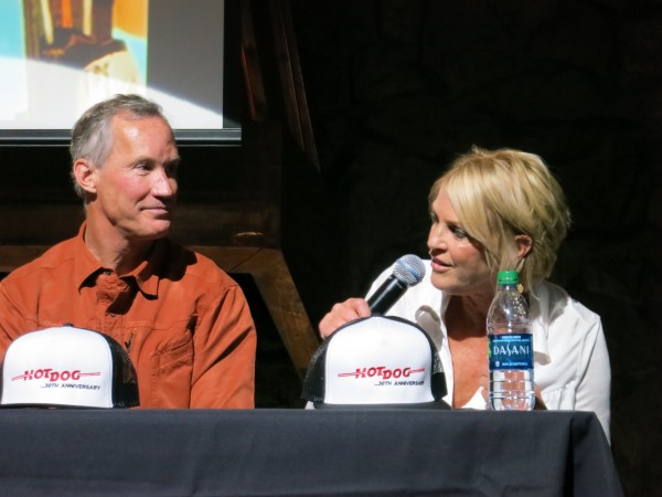 Hometown heroes Robbie Huntoon and Debbie Dutton.  Robbie was the stunt skier for Harkin Banks and Debbie was the stunt skier for Sylvia.