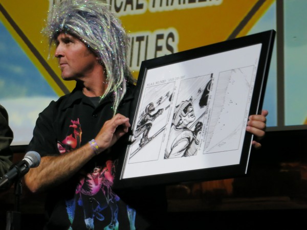 Uncle E auctions off one of the original story boards from the movie.