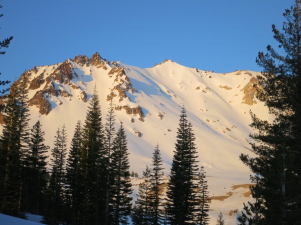 The northeast gully at sunrise.