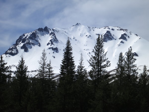 The northeast face of Mt. Lassen as seen from the Devastated Area parking lot.