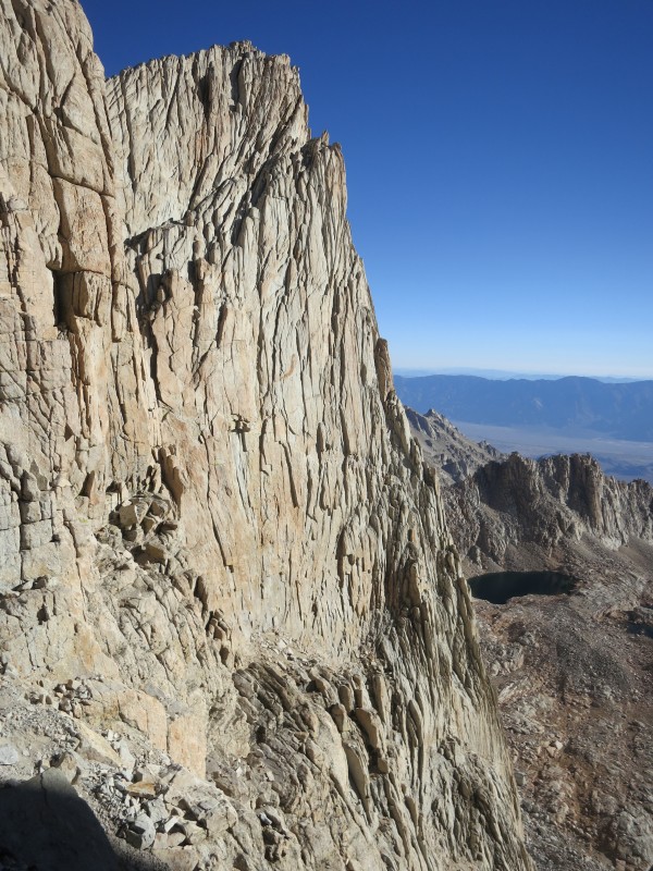 Ridgeline leading to the summits of Mt. Muir and Mt. Whitney.