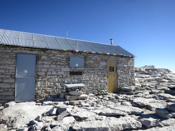 Bad weather shelter on the summit of Mt. Whitney.