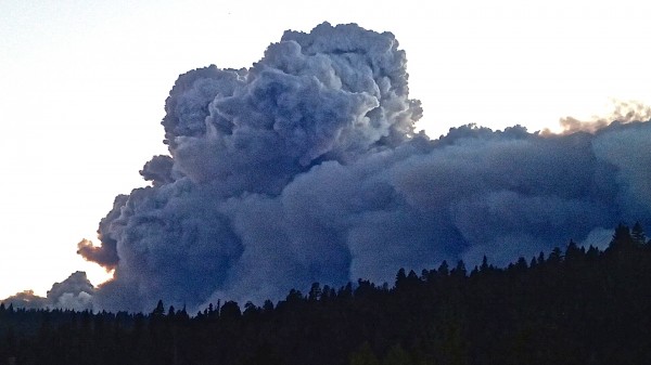 Smoke from King Fire on Wednesday, September 17.