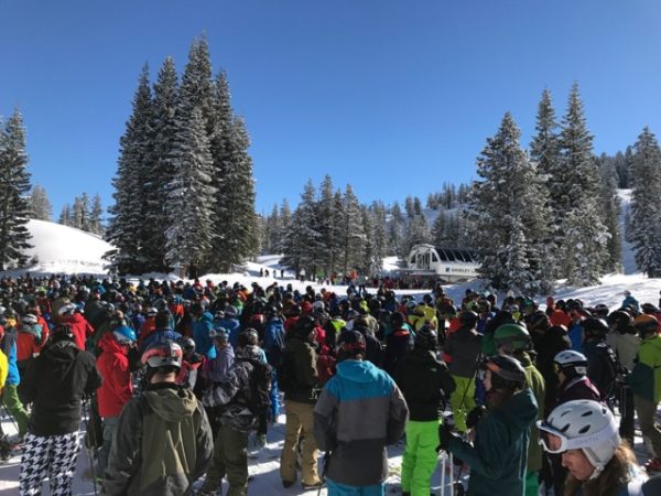 Massive lift lines at Squaw Valley over MLK weekend.