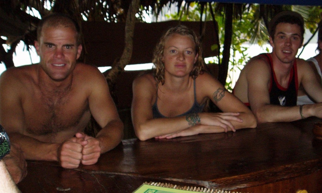 CR Johnson (right) with Scott and Dawn Gaffney in Thailand in 2004 for Shane & Sherry's Wedding